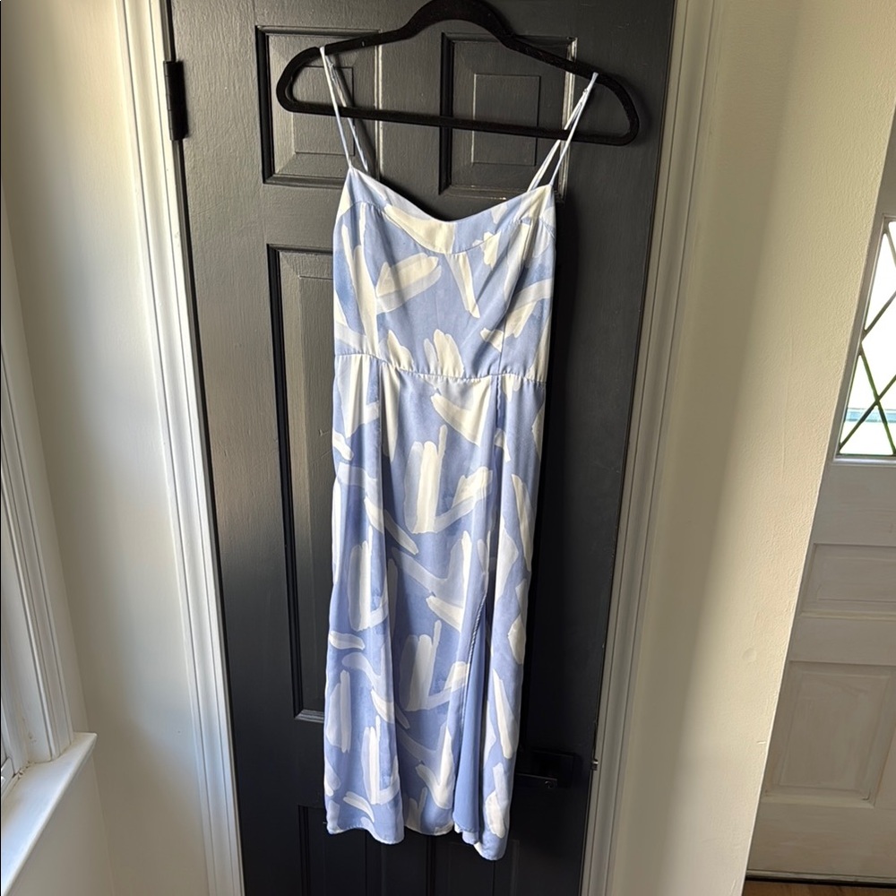 Abercrombie & Fitch Blue and White Midi Sundress
